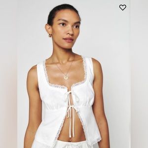 Reformation Rosalie Linen Top